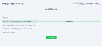 Minnty Sound Server during streaming